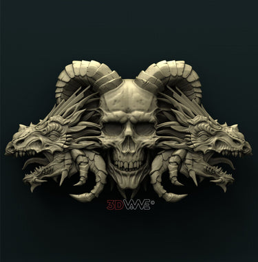 DRAGON SKULL 3D STL 3DWave